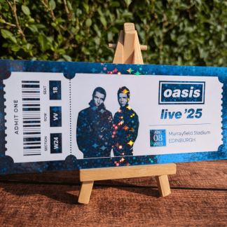 Personalised foil concert ticket - keepsake, gift
